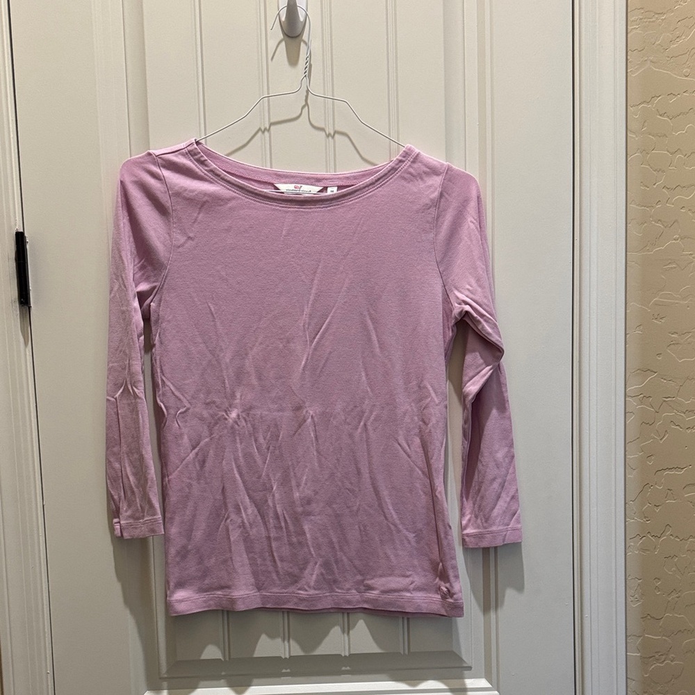 Vineyard Vines Light Pink 3/4 Sleeve Top